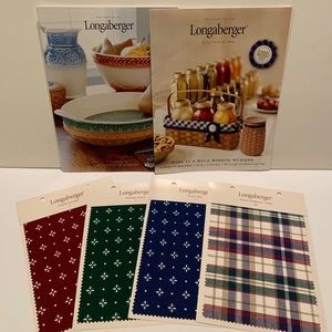 LONGABERGER FLYERS & FABRIC SAMPLES.